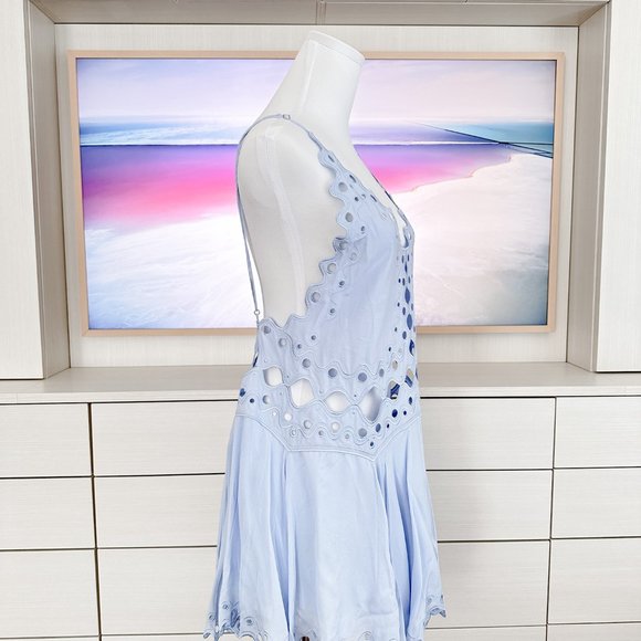 New MAGALI PASCAL Cleo Hydrangea Cut Out Silk Dress XS - Picture 4 of 9